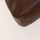 GUCCI Bamboo Shoulder Bag Leather 2way Brown Gold Auth 121718-11