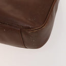 GUCCI Bamboo Shoulder Bag Leather 2way Brown Gold Auth 121718-12