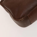 GUCCI Bamboo Shoulder Bag Leather 2way Brown Gold Auth 121718-13