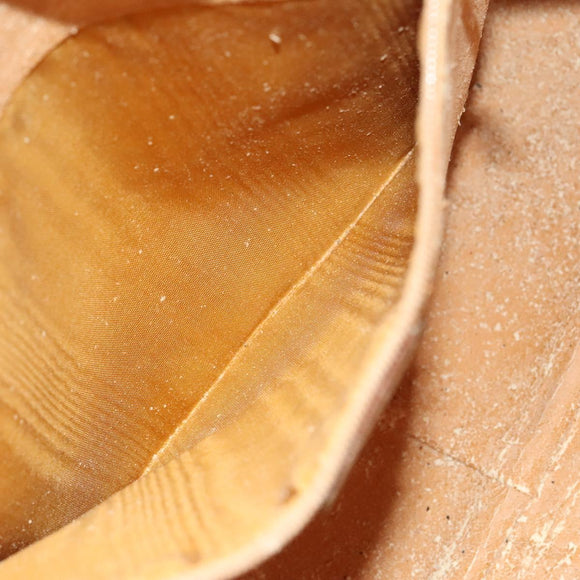 GUCCI Bamboo Shoulder Bag Leather 2way Brown Gold Auth 121718