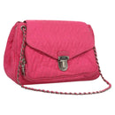 PRADA Chain Shoulder Bag Nylon Pink Silver Auth 121721-1