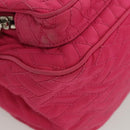 PRADA Chain Shoulder Bag Nylon Pink Silver Auth 121721-10