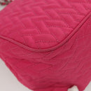 PRADA Chain Shoulder Bag Nylon Pink Silver Auth 121721-12
