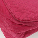 PRADA Chain Shoulder Bag Nylon Pink Silver Auth 121721-13