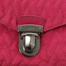 PRADA Chain Shoulder Bag Nylon Pink Silver Auth 121721-14