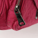 PRADA Chain Shoulder Bag Nylon Pink Silver Auth 121721-15