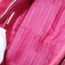 PRADA Chain Shoulder Bag Nylon Pink Silver Auth 121721-17