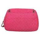 PRADA Chain Shoulder Bag Nylon Pink Silver Auth 121721-3