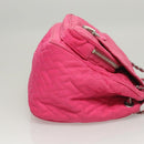 PRADA Chain Shoulder Bag Nylon Pink Silver Auth 121721-4