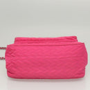 PRADA Chain Shoulder Bag Nylon Pink Silver Auth 121721-9