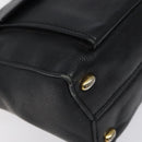 CELINE Shoulder Bag Leather Black Gold Auth 121723-14