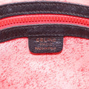 CELINE Shoulder Bag Leather Black Gold Auth 121723-18