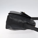 CELINE Shoulder Bag Leather Black Gold Auth 121723-3