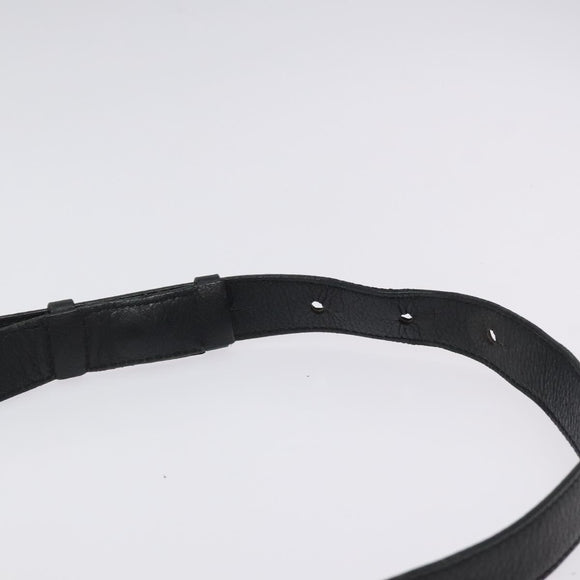 CELINE Shoulder Bag Leather Black Gold Auth 121723