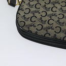 CELINE C Sulky Shoulder Bag Canvas Navy Gold Auth 121724-15