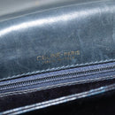 CELINE C Sulky Shoulder Bag Canvas Navy Gold Auth 121724-18