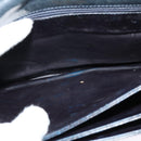 CELINE C Sulky Shoulder Bag Canvas Navy Gold Auth 121724-21