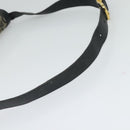 CELINE C Sulky Shoulder Bag Canvas Navy Gold Auth 121724-7