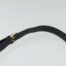 CELINE C Sulky Shoulder Bag Canvas Navy Gold Auth 121724-8