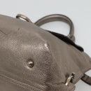 Salvatore Ferragamo Gancini Hand Bag Leather 2way Gold Tone Auth 121739-9