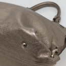 Salvatore Ferragamo Gancini Hand Bag Leather 2way Gold Tone Auth 121739-15