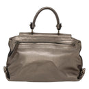 Salvatore Ferragamo Gancini Hand Bag Leather 2way Gold Tone Auth 121739-2