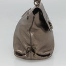 Salvatore Ferragamo Gancini Hand Bag Leather 2way Gold Tone Auth 121739-3