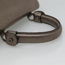 Salvatore Ferragamo Gancini Hand Bag Leather 2way Gold Tone Auth 121739-7