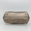 Salvatore Ferragamo Gancini Hand Bag Leather 2way Gold Tone Auth 121739-5