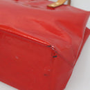 LOUIS VUITTON Monogram Vernis Reade PM Hand Bag Red Rouge M91088 LV Auth 121758-9