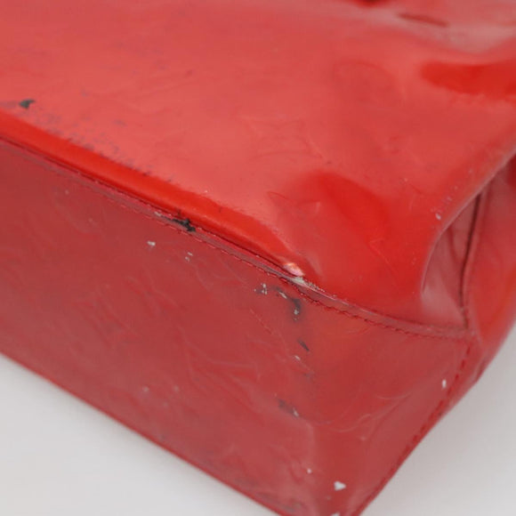 LOUIS VUITTON Monogram Vernis Reade PM Hand Bag Red Rouge M91088 LV Auth 121758
