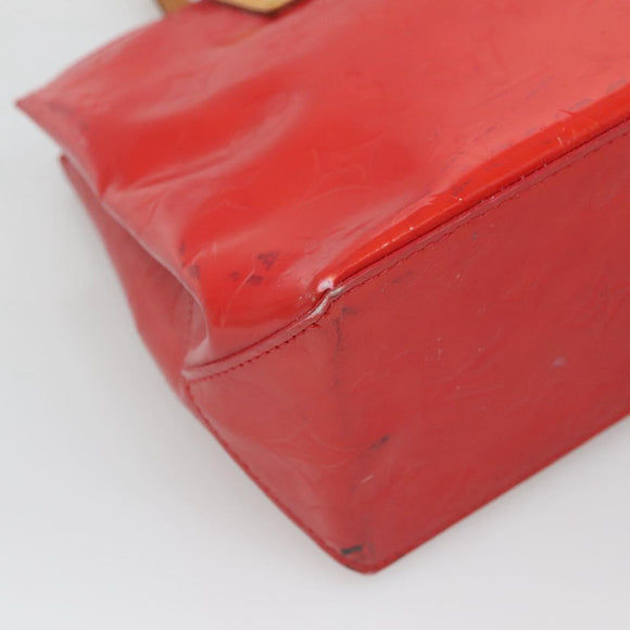 LOUIS VUITTON Monogram Vernis Reade PM Hand Bag Red Rouge M91088 LV Auth 121758