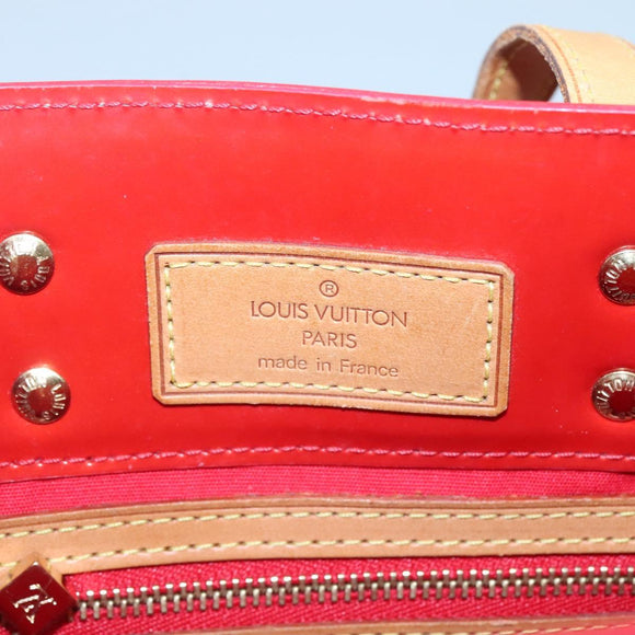 LOUIS VUITTON Monogram Vernis Reade PM Hand Bag Red Rouge M91088 LV Auth 121758