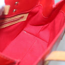 LOUIS VUITTON Monogram Vernis Reade PM Hand Bag Red Rouge M91088 LV Auth 121758-17