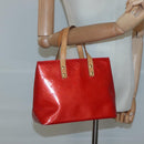 LOUIS VUITTON Monogram Vernis Reade PM Hand Bag Red Rouge M91088 LV Auth 121758-20