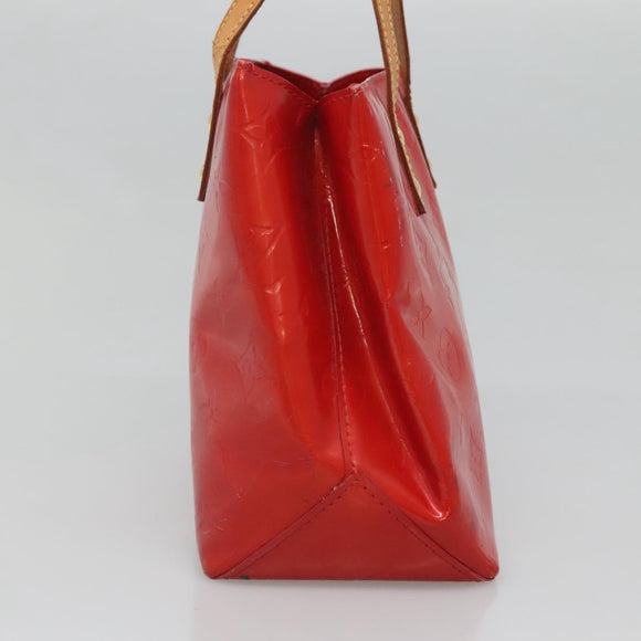 LOUIS VUITTON Monogram Vernis Reade PM Hand Bag Red Rouge M91088 LV Auth 121758