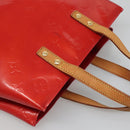 LOUIS VUITTON Monogram Vernis Reade PM Hand Bag Red Rouge M91088 LV Auth 121758-6