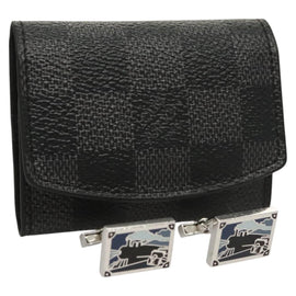 LOUIS VUITTON Damier Graphite Cuffs & Cuff Case Cuffs LV Auth 121760