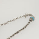 LOUIS VUITTON LV Flower Rope Pendant Necklace Silver tone M02062 LV Auth 121761-20