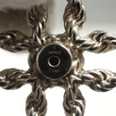 LOUIS VUITTON LV Flower Rope Pendant Necklace Silver tone M02062 LV Auth 121761-11
