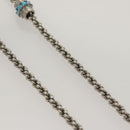 LOUIS VUITTON LV Flower Rope Pendant Necklace Silver tone M02062 LV Auth 121761-7