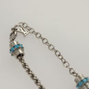 LOUIS VUITTON LV Flower Rope Pendant Necklace Silver tone M02062 LV Auth 121761-9