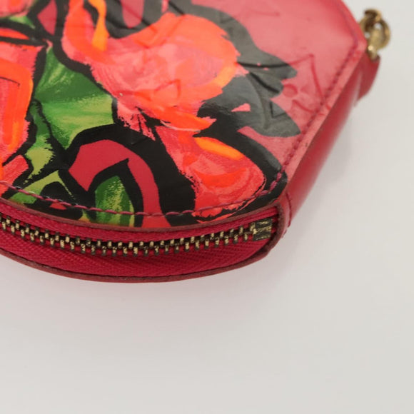 LOUIS VUITTON Vernis Rose Porte Monnaie Chapeau Coin Purse M93690 Auth 121766