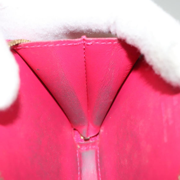 LOUIS VUITTON Vernis Rose Porte Monnaie Chapeau Coin Purse M93690 Auth 121766