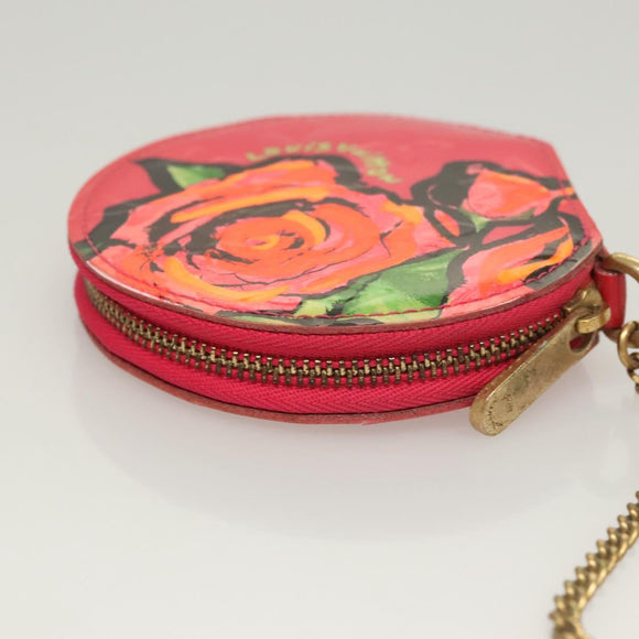 LOUIS VUITTON Vernis Rose Porte Monnaie Chapeau Coin Purse M93690 Auth 121766