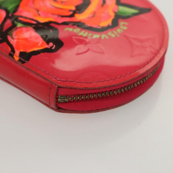 LOUIS VUITTON Vernis Rose Porte Monnaie Chapeau Coin Purse M93690 Auth 121766