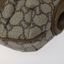 GUCCI GG Plus Supreme Shoulder Bag PVC Beige Gold Auth 121799-9