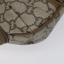 GUCCI GG Plus Supreme Shoulder Bag PVC Beige Gold Auth 121799-14
