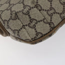 GUCCI GG Plus Supreme Shoulder Bag PVC Beige Gold Auth 121799-16