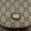 GUCCI GG Plus Supreme Shoulder Bag PVC Beige Gold Auth 121799-17